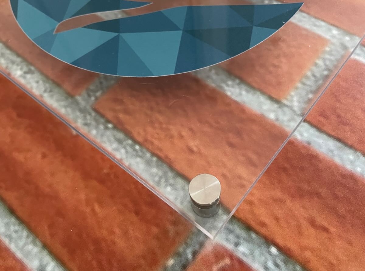 Acrylaat bedrijfsnaambord helder