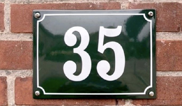 Emaille huisnummerbord