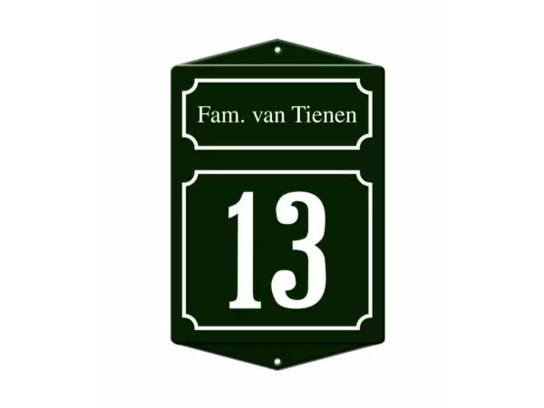 Emaille naambord speciaal met oren