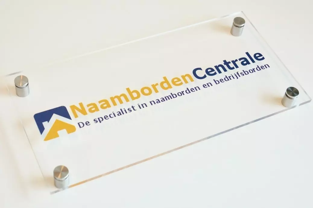plexiglas bedrijfsnaambord