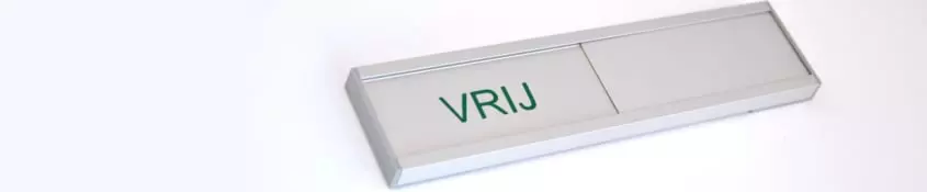 ZoeWei Bezet bordje voor toilet, vrij bezet borden, schuifborden, 17,8 x 5,2 cm, toiletbordje met schuiver, bezettingsbord voor wachtkamer, vergaderruimtes, ruimtestatus, ruimtebord