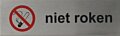 RVS pictogram Niet roken