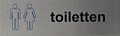 RVS pictogram toiletten