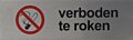 RVS pictogram Verboden te roken