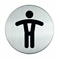 RVS pictogram WC heren