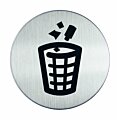 RVS pictogram prullenbak