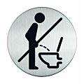 RVS pictogram Niet staand plassen / zitten op de wc