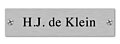 Aluminium naamplaatje gegraveerd 6 x 2 cm