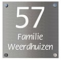 Naambord aluminium 12 x 12 cm