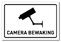Waarschuwingsbord Camerabewaking wit