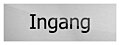 Deurbord Ingang