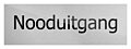 Deurbord Nooduitgang