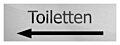 Deurbord Toiletten + pijl links