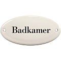 Deurbordje emaille Badkamer