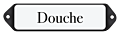 Deurbordje emaille Douche