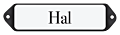 Deurbordje emaille Hal