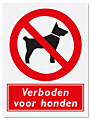 Verbodsbord Verboden voor honden