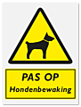 Waarschuwingsbord Pas op hondenbewaking