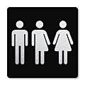 Pictogram Toiletten gender neutraal zwart 10 x 10 cm