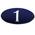 Emaille huisnummerbord ovaal 10 x 5 cm | 20 x 10 cm
