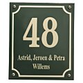 Emaille naambord 10 x 14 cm