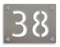 Huisnummerbord met uitgesneden nummer 20 x 15 cm