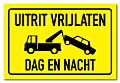 Waarschuwingsbord Uitrit vrijlaten / dag en nacht