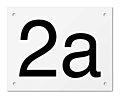 Kunststof huisnummerbord 12 x 12 cm