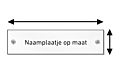Kunststof naamplaatje op maat wit