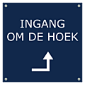 Kunststof tekstbord gegraveerd 15 x 15 cm