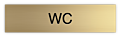 Messing deurbordje wc