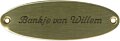 Messing naamplaatje ovaal en gegraveerd 11 x 4 cm
