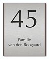 Naambord aluminium gebogen 12 x 15 cm
