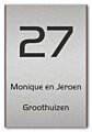 Naambord aluminium 17 x 25 cm gebogen