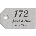 Naambord Beton label 35 x 20 cm