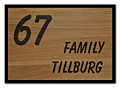 Naambord naambordje voordeur 24 x 17 cm