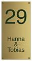 Naambord messing gegraveerd 10 x 20 cm