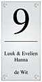 Naambord plexiglas edge 15 x 30 cm