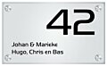 Naambord plexiglas edge 25 x 15 cm