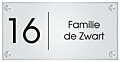 Naambord plexiglas edge 30 x 15 cm