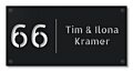Naambord mat zwart lasergesneden perspex 30 x 15 cm