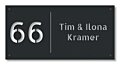 Naambord mat zwart lasergesneden perspex 30 x 15 cm