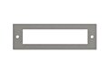 Kunststof naamplaathouder 100x30mm met 2 boorgaten voor voordeur of brievenbus - zilver