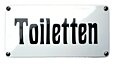 Emaille deurbordje Toiletten
