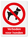 Verbodsbord Verboden voor honden