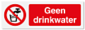 Verbodsbord Geen drinkwater