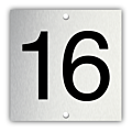 Aluminium nummerplaatje 4 x 4 cm
