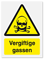 Waarschuwingsbord Vergiftige gassen