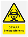 Waarschuwingsbord Gevaar biologisch risico