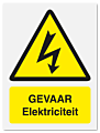 Waarschuwingsbord Gevaar elektriciteit